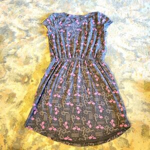 Circo Flamingo Cinch Waist Casual Tropical Dress